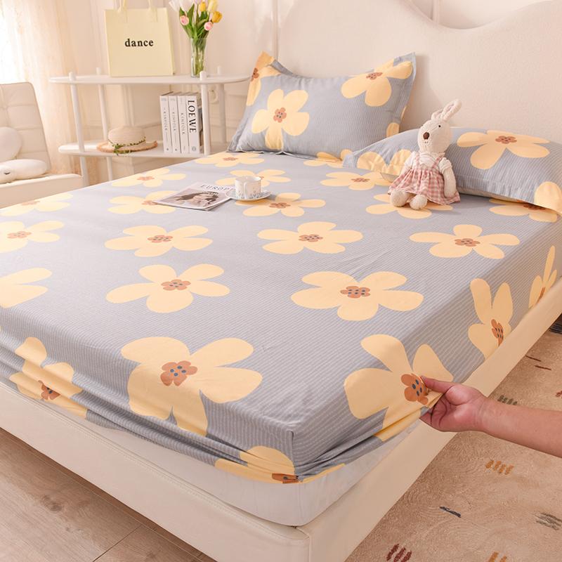 Cartoon Bedspread Mattress Cover All-around Elastic Band Bed Sheet (Without Pillowcase)
