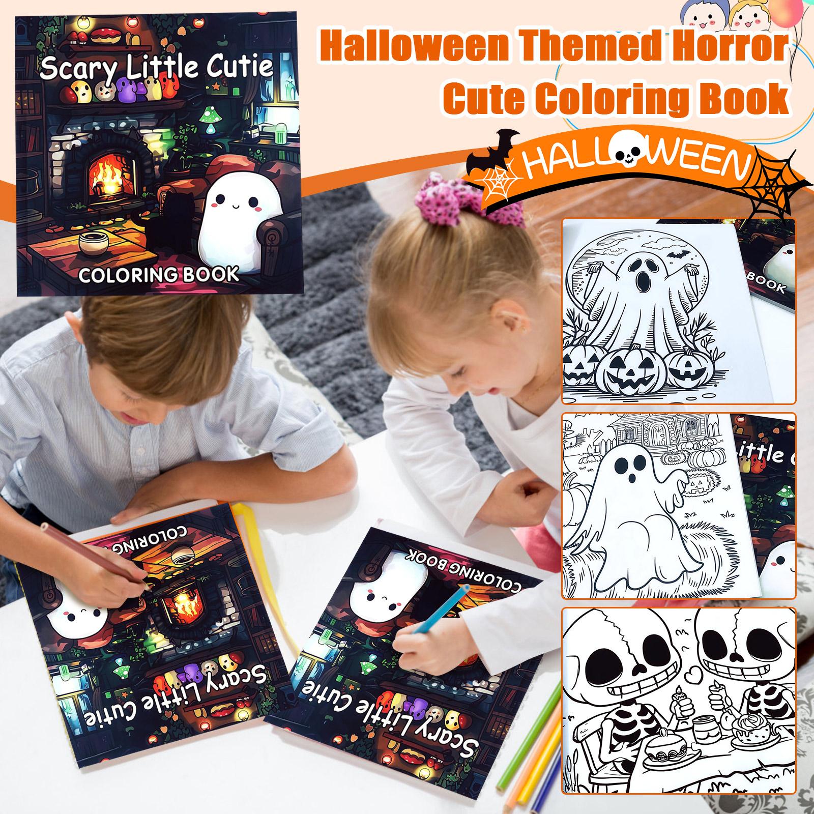 

Книга-раскраска на тему Хэллоуина, ужасы, милая One Size