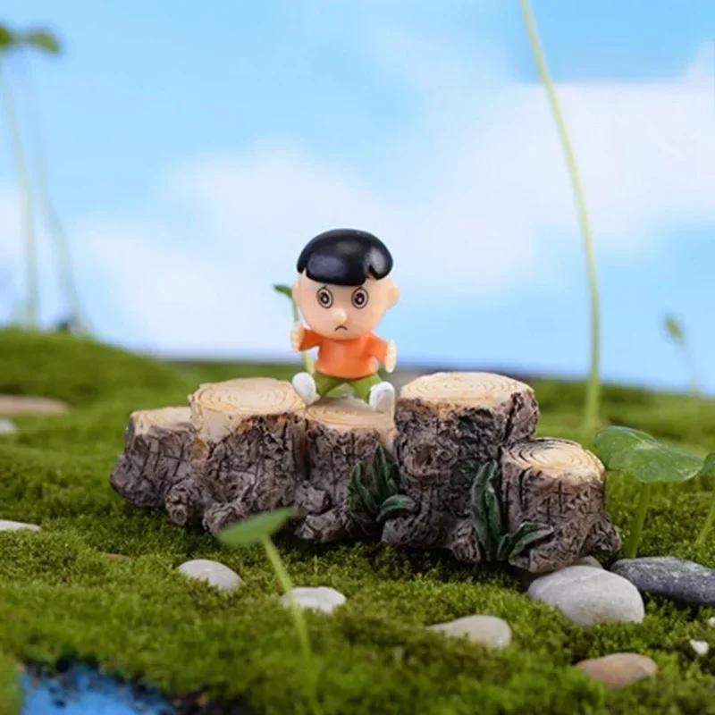 1pcs Model Tree Stump Bridge DIY Mini Resin Fairy Tale Garden Dollhouse Aquarium Succulent Animal Miniature Landscape Decoration