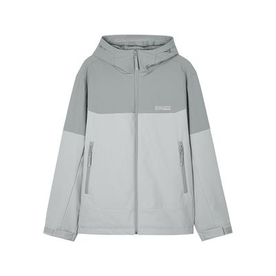 Outdoor Series Hooded Woven Comfortable Zip Jacket Men Jackets Purple Gray L424M040-0006
