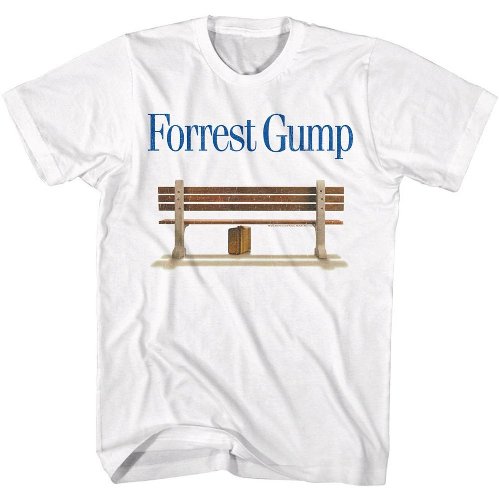 Forrest Gump Logo and Bench White T-Shirt M