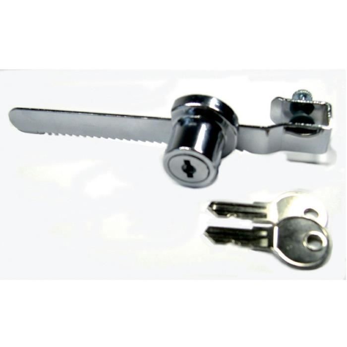 Serrure vitrine à crémaillère Strauss L140mm l25mm