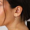 Women Fashion Premium 18k Gold Plated Copper Geometric Rhinestone Earring Set