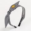Angel Shushu Smile Embroidered Stripe Hair Band White Wire Hairband Women's Headband Hairband