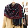 Imitation Cashmere Scarf Shawl High End Jacquard Scarf Women's Autumn and Winter Warm New Ethnic Style Shawl Outer Decoration