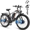 Bicicleta Elétrica Kaijielaisi V3 Motor 1000Wx2 Pneu Gordo 26" Bicicleta Elétrica de Montanha para Adultos 48V 23AH Display LCD Shimano 21 Velocidades