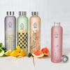 Green glass water bottle 600 ml