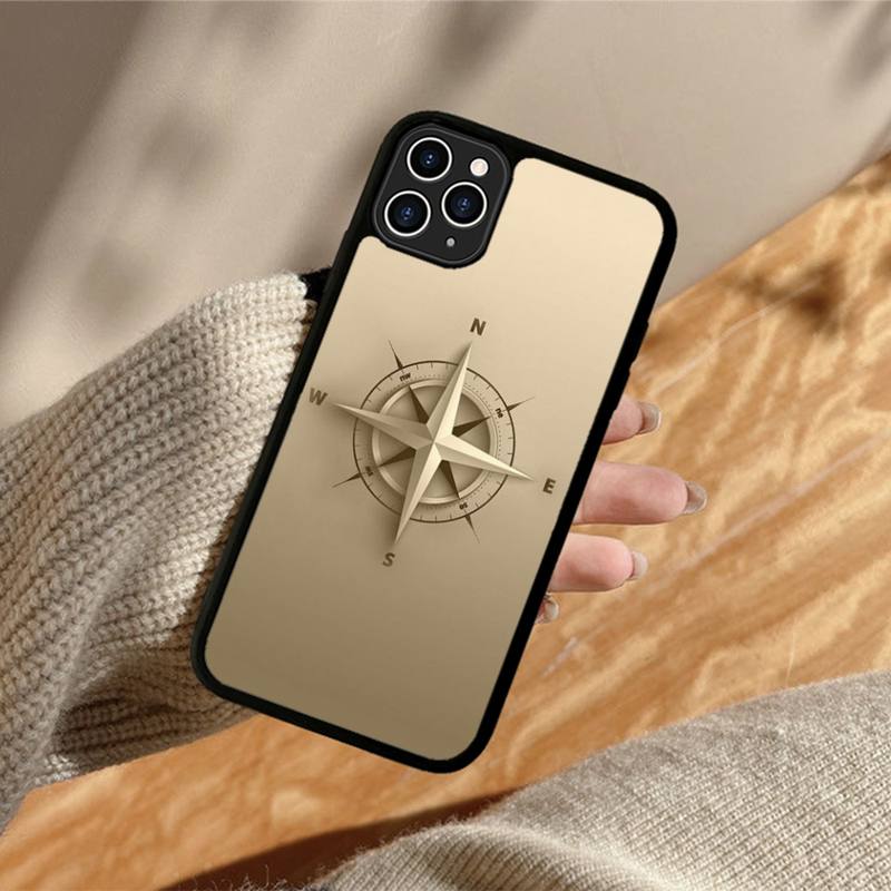 

Чехол для телефона с логотипом морского компаса, силиконовый чехол из ПК+ТПУ для iPhone 11 12 13 Pro Max 8 7 6 Plus X SE XR, твердые чехлы iphone 14promax