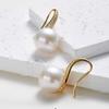 Elegant High Heel Zircon Pearl Earrings Minimalist Fashion Light Luxury Ear Hooks for Women