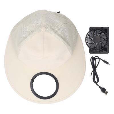 Solar Fan Hat 3 Speeds Rechargeable Ultra Violet Proof Voice Control Wide Brim Sun Hat for Golfing