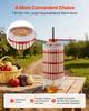 Fruit Wine Press, 7.93Gal/30L Manual Juice Maker, Solid Beech Wood Basket, Vintage Traditional Juicer with 6 Press Wooden Blocks, 2 Filter Bags, Heavy
