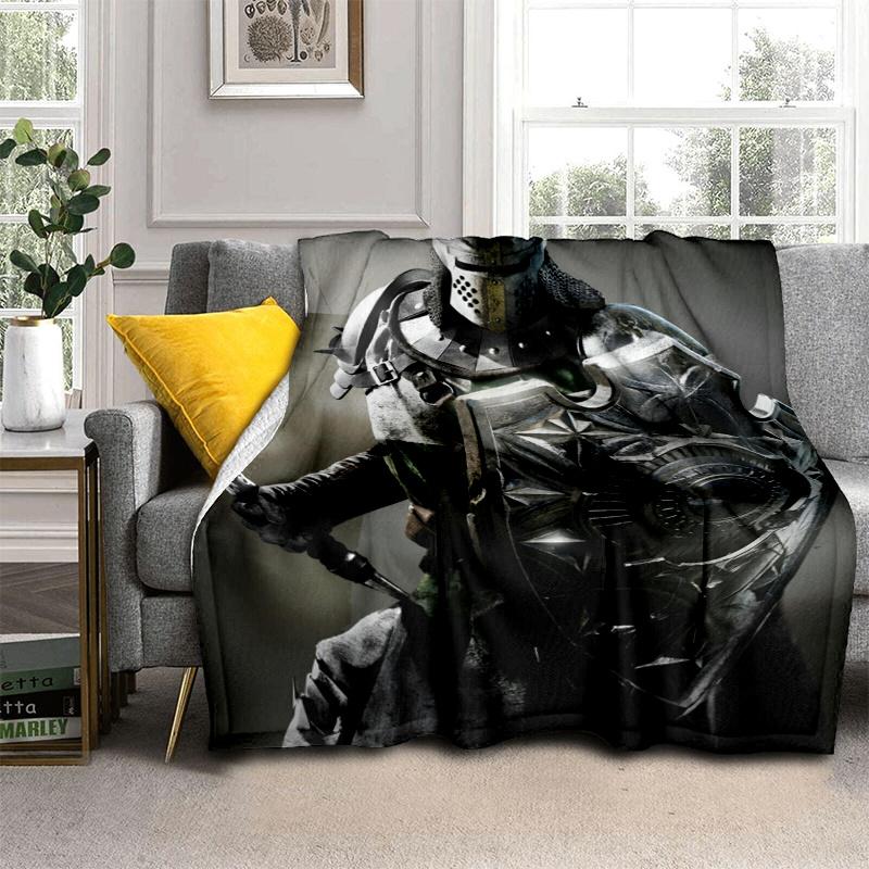 For Honor Theme Printed Blanket,Perfect for Couch, Bed, Travel & Outdoor Use | Machine Washable, Cozy & Durable.