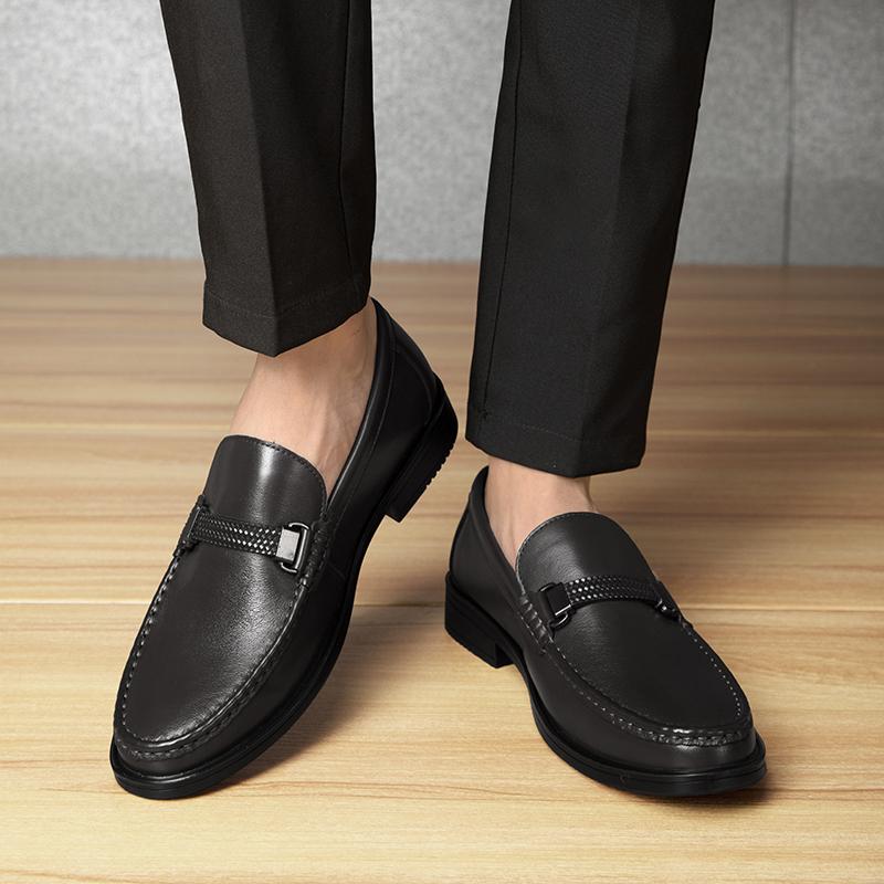 Herrenmode Echte Leder Mokassins Slipper Flats Atmungsaktive Herren Fahrschuhe Komfort Vielseitige Lauf-Sneaker Alltagsschuhe