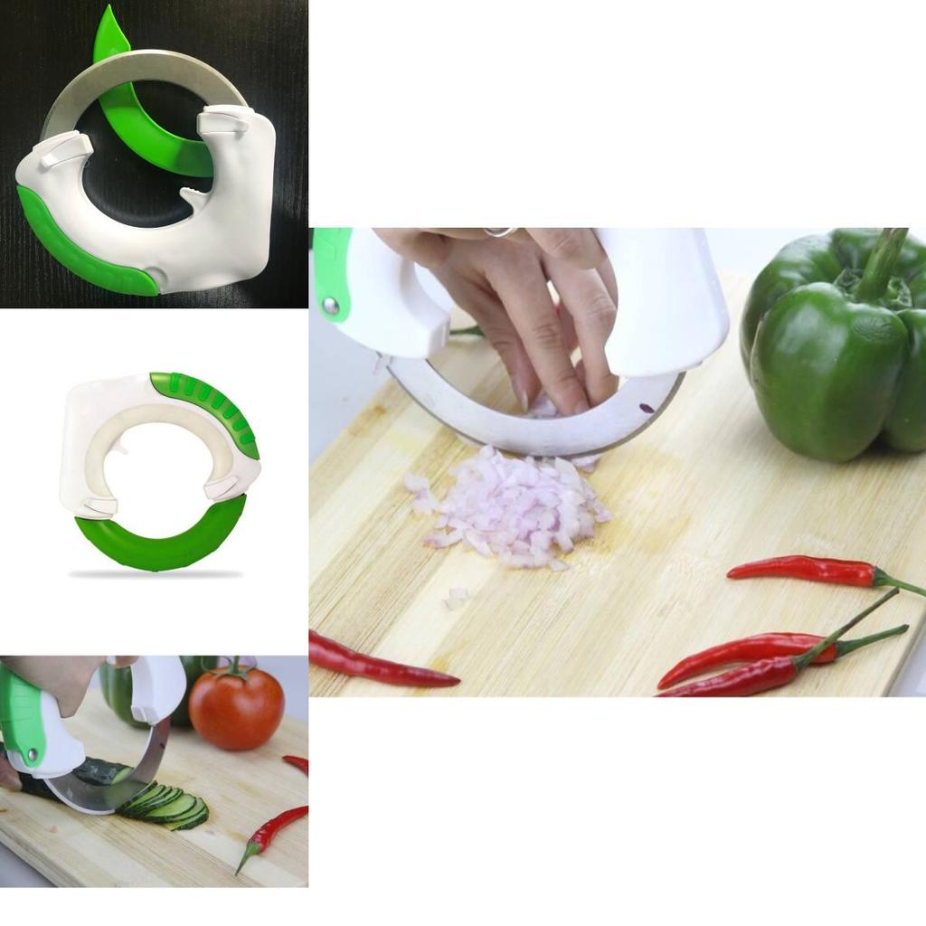 Multifunctional Circular Kitchen Knife With Stainless Steel Blade For Cutting Vegetables Pizza Cake