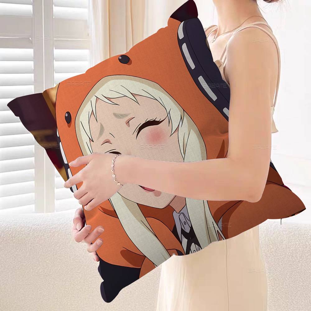 Anime Kakegurui Pillow Cover Sofa Cushion Cover Home Room Decoration Children Gift