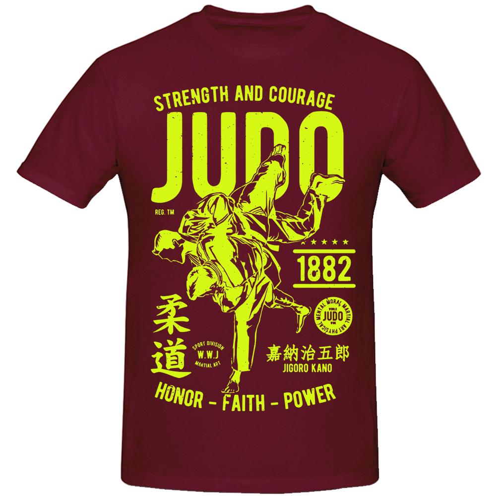 Strenght and Courage Judo 1882 Faith Power T Shirt Tee Unisex Unique Design T Shirt Cotton Euro Size Causal Sports TShirt