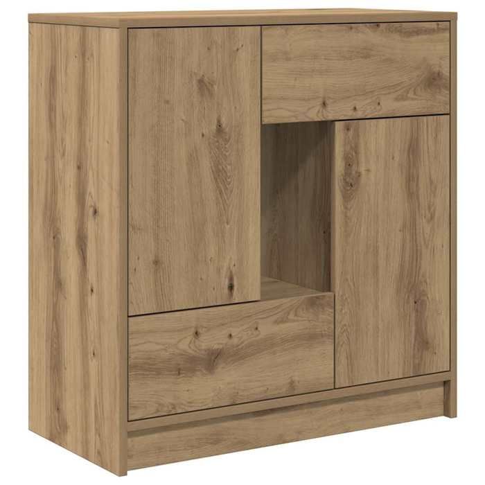 VidaXL Buffet avec tiroirs et portes chêne artisanal 70,5x34x74,5 cm, meuble de rangement, armoire de buffet, meuble 861849