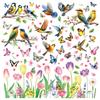 Spring 2026 New Butterfly Hummingbird Flower Static Cling Window Stickers for Home Decor Room Atmosphere