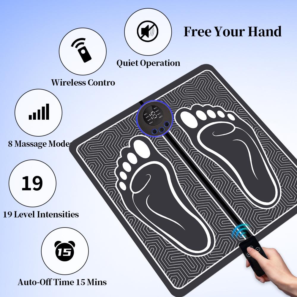 Rechargeable EMS Microcurrent Foot Massage Mat