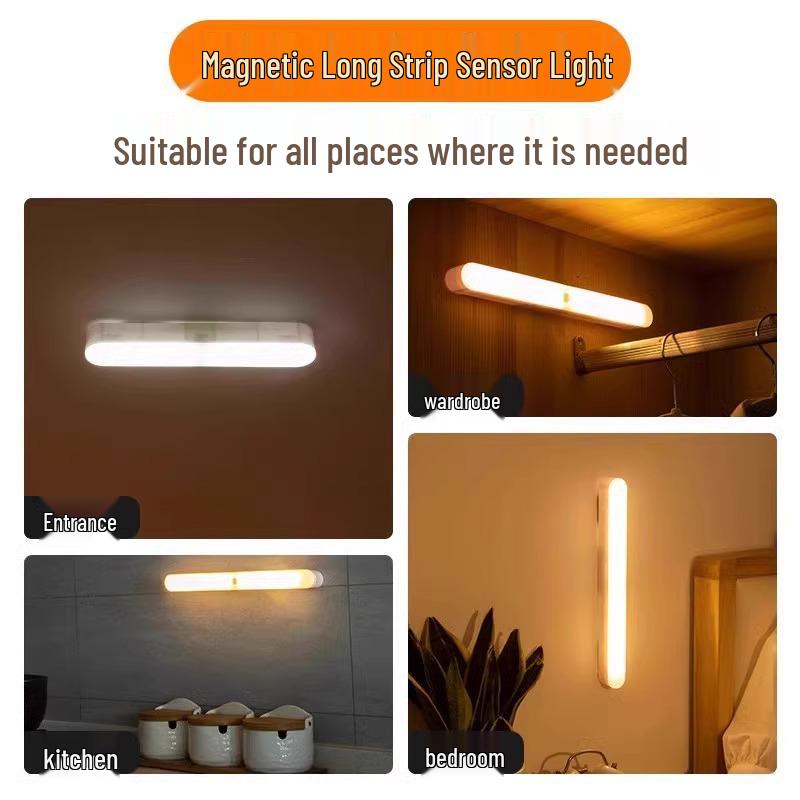 Intelligenter kabelloser Körper-Sensor LED-Nachtlichtstreifen für Zuhause, Flur und Kleiderschrank