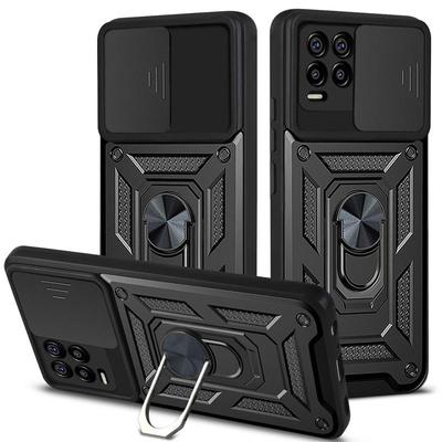 Para oppo realme 5 8 9i 9 10 pro plus caso à prova de choque armadura titular do carro anel capa para realme c3 c11 c12 c15 c25 c30 c31 c33 c35