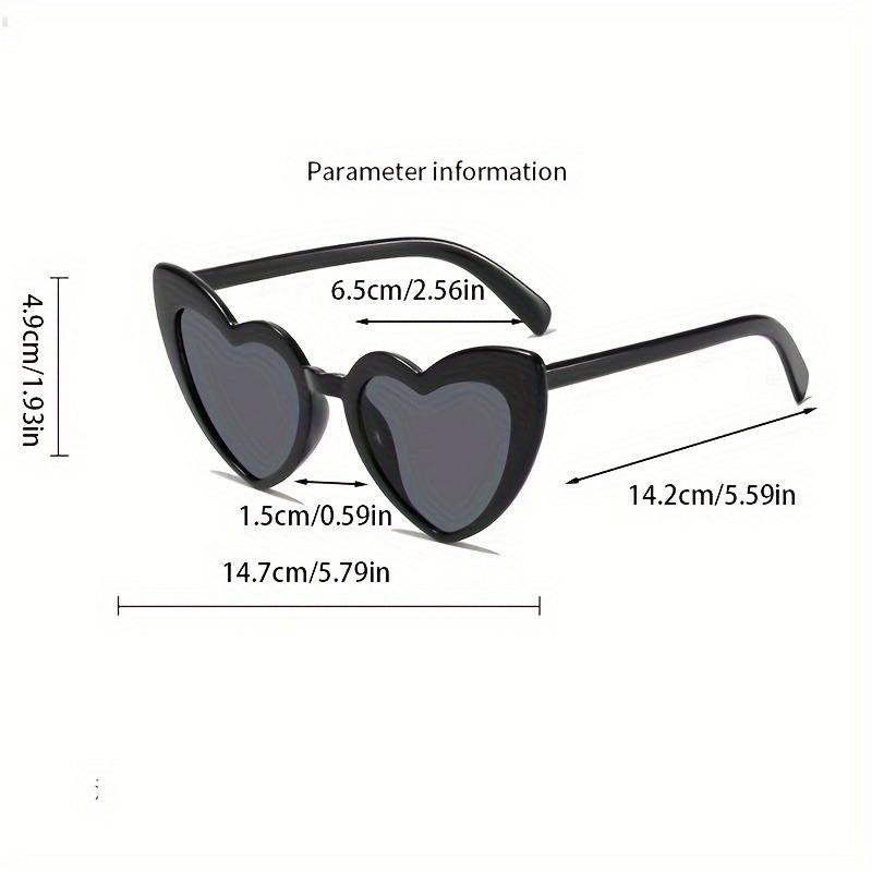 5pcs Set of Fashion Sweetheart Decorative Glasses Retro Heart Shaped Fashion Glasses Suitable for Festivals