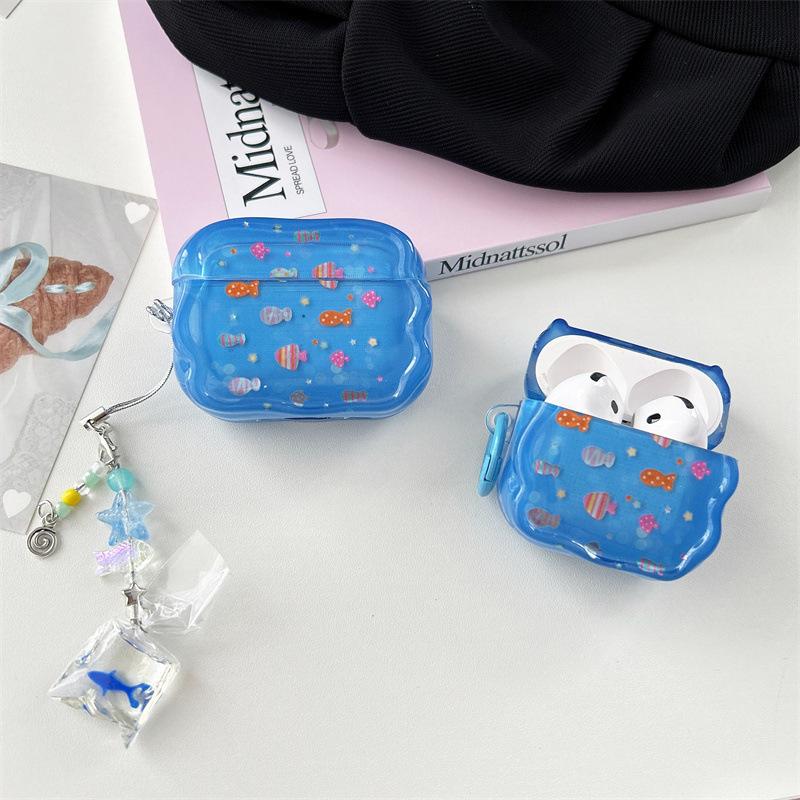 Underwater World Full Screen Colorful Fish for AirPods 1 /pro1 Earphone Protective Case Cover Two or Three Generations of New Models