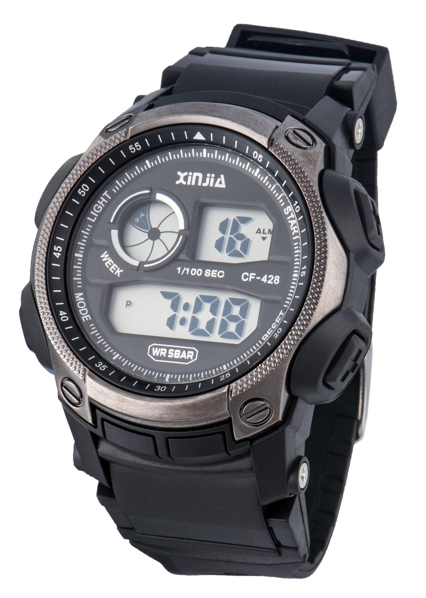 plastic digital watches programmable black watch automatic minimalist watch