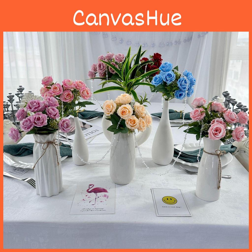 Rose Artificial Flower Wedding Hotel Restaurant Room Decoration Desktop Ornament