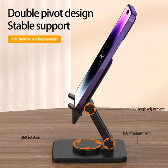 Mobile Phone Holder 360 Holder Height Adjustable Impact-Resistant Ratchet Sound Degree Anti-Shaking Phone For Home