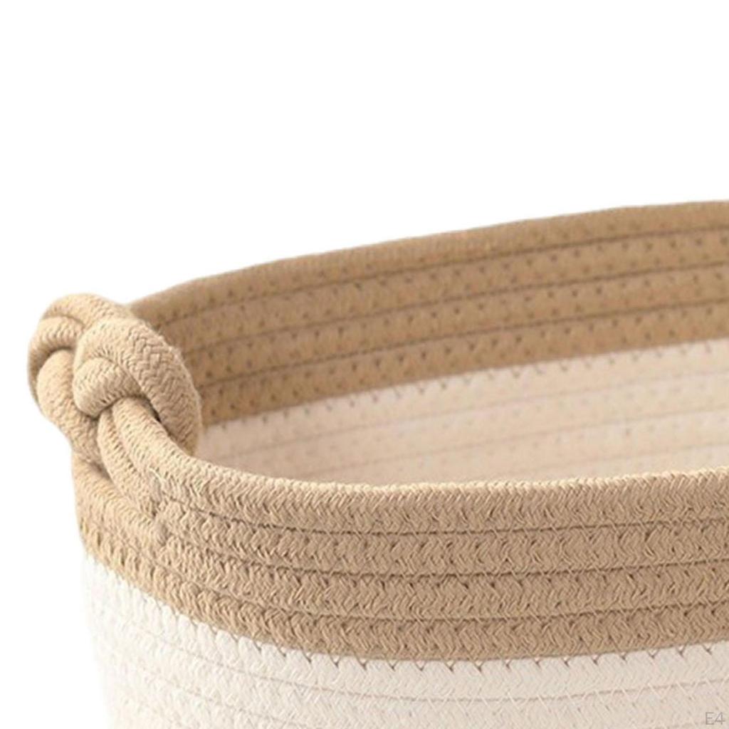 Cotton Organizer Basket for Desktop Sundries and Toys under Shelf