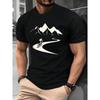 Mountain Cycling Graphic Tee for Men Summer Casual Breathable Crew Neck T-Shirt for Gym Daily Wear