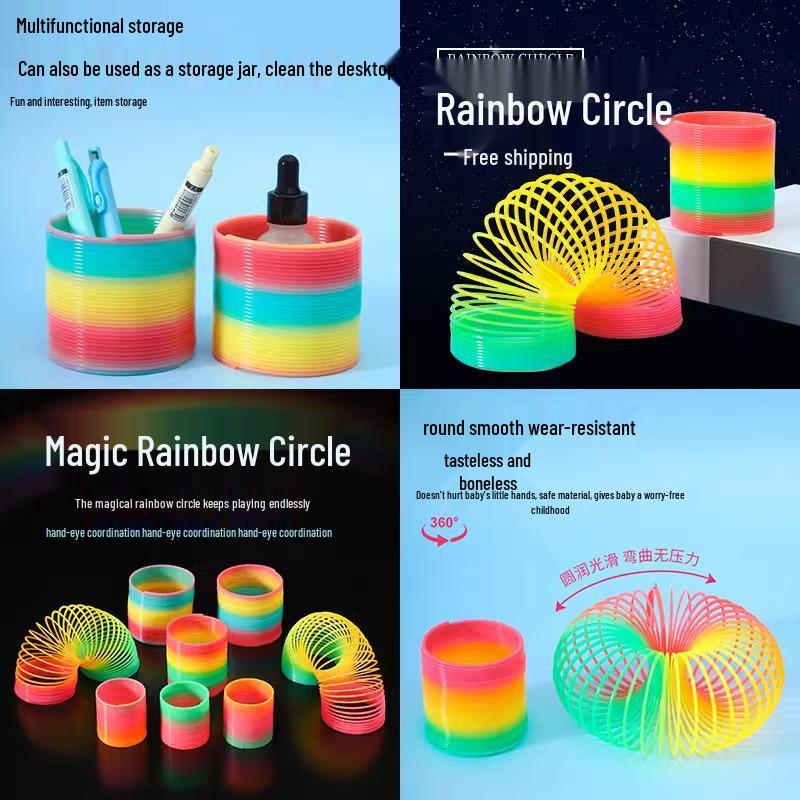 

Magic Rainbow Ring: Colorful Elastic Toy for Kids & Adults - Educational, Professional, Performance Balance Tool Small, 1 piece