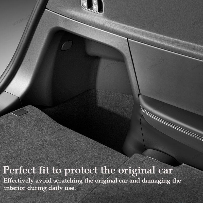 For Tesla Model Y L Launch Trunk Side Guards TPE Full Cover Fluff Surface Corner Protection Pads Interior Protector Accessories