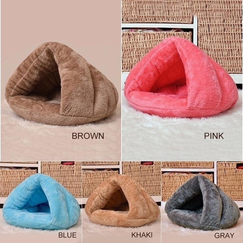 New Pet Cat Dog House Sleeping Bed  Kennel Puppy Cave Super Soft Mat Pad Warm