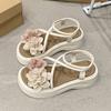 Fashion 2025 Summer New Women High Quality Fiower Women's Sandals Fashion Peep Toe Platform Casual Sandals for Women Plus Size Sandals