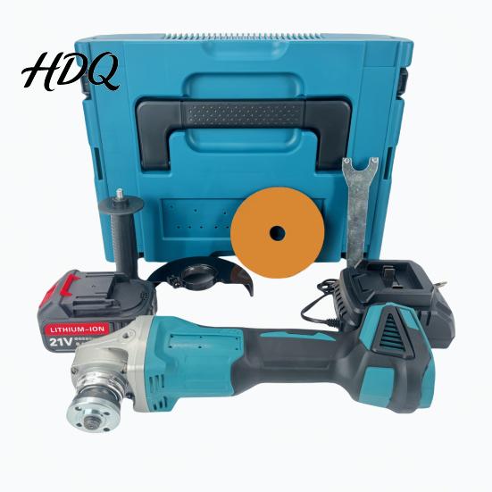 Cordless Angle Grinder Lithium Brushless Grinder Adjustable Speed High Torque Electric Tool 950W 8000RPM Steel Cutting Power Tool with Auxiliary