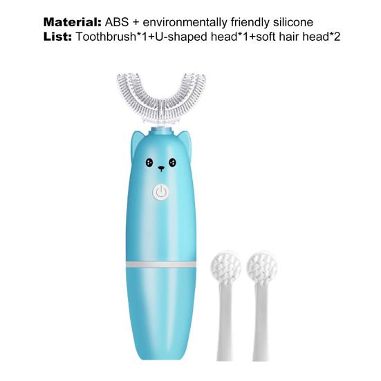 Electric Toothbrush Lovely Shape Deep Clean Food Grade Material Baby Cartoon Modeling Toothbrush for Home