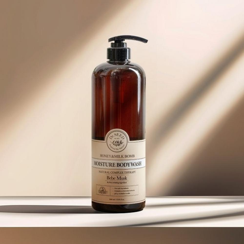 [dr. Seed] Honey   Milk Balm Hypoallergenic Mildly Acidic Perfume Body Wash  Large Capacity  1000ml  Bebe Musk Fragrance
