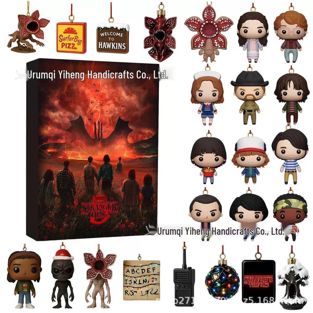 2026 Stranger Things Weihnachts-Countdown Acryl-Anhänger Kalender