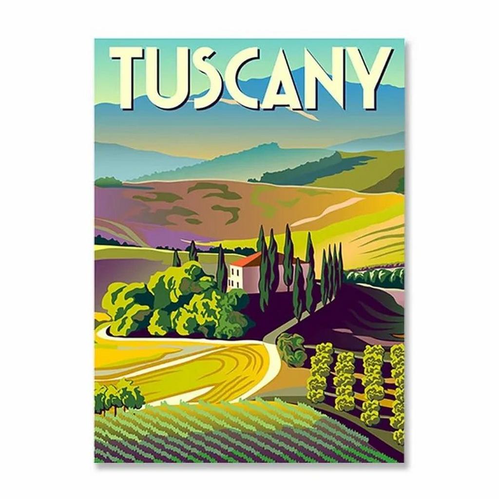 Metal Tin Signs City View Landscape Wall Decoration Plaque Vintage Poster Iron Painting for Man Cave Home Cafe Garden Club Bar