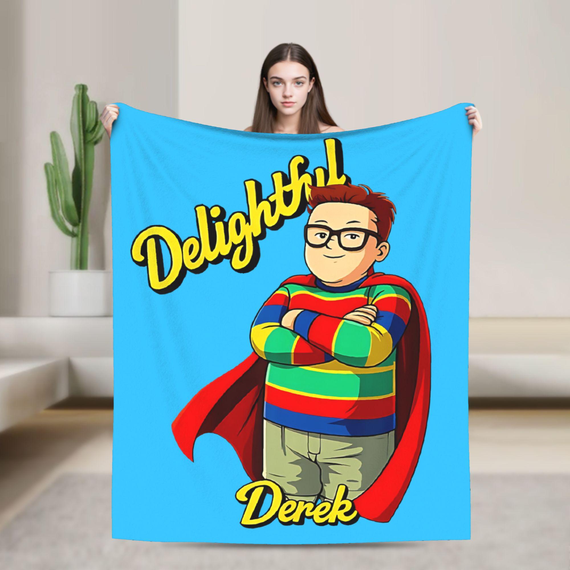 Delightful Derek Movie Blankets Fleece Summer Air Conditioning Breathable Soft Throw Blankets for Bedding Car Quilt 75X95CM