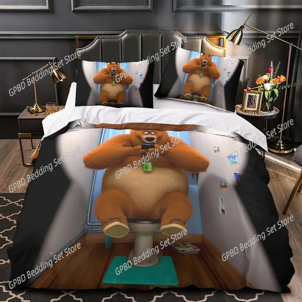 Anime Grizzy e i Lemming 3D NUOVO Copripiumino Federa Set Biancheria da Letto Adulto Ragazzo Ragazza Decorazione Camera da Letto Singolo Matrimoniale Grande