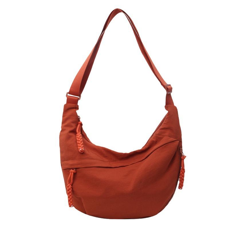 Damska torba typu „pierożek” na ramię – duża pojemność, uniwersalna torba płócienna na ramię do dojazdów do pracy