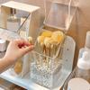 1Pcs  Desktop Makeup Brush Bucket Cup Holder With Lid Dust-Proof Makeup Lipstick Cosmetic Box Organizer Tube Transparent