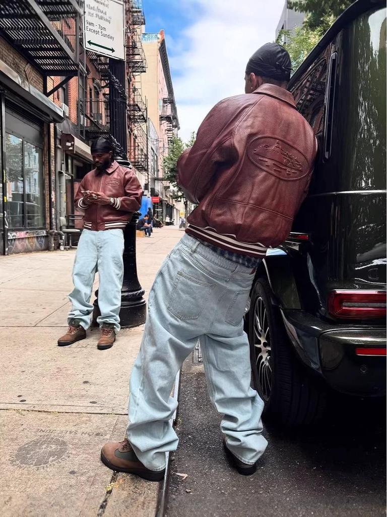 Herren Winter MA1 Fliegerjacke aus PU-Leder & Baumwolle - Retro Amerikanischer Street Style