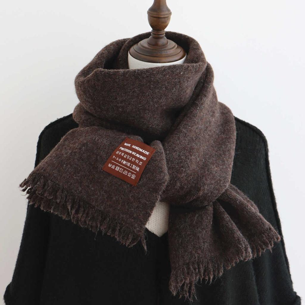 Einfarbiger Kaschmir-Imitat-Schal für Damen, geeignet für den Winter, geeignet für Paare, doppelt verwendbar, warm, lang, dick