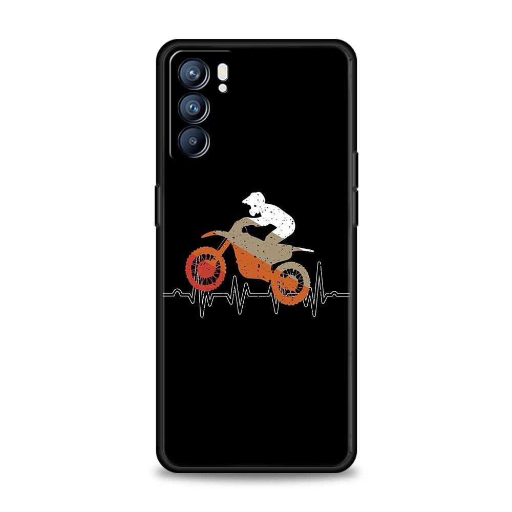 Moto Cross Motorcycle Phone Case For OPPO Find X5 A54 A53 A52 A9 2020 A15 A95 A76 A74 A12 Reno7 SE Reno6 Pro Plus 5G Cover