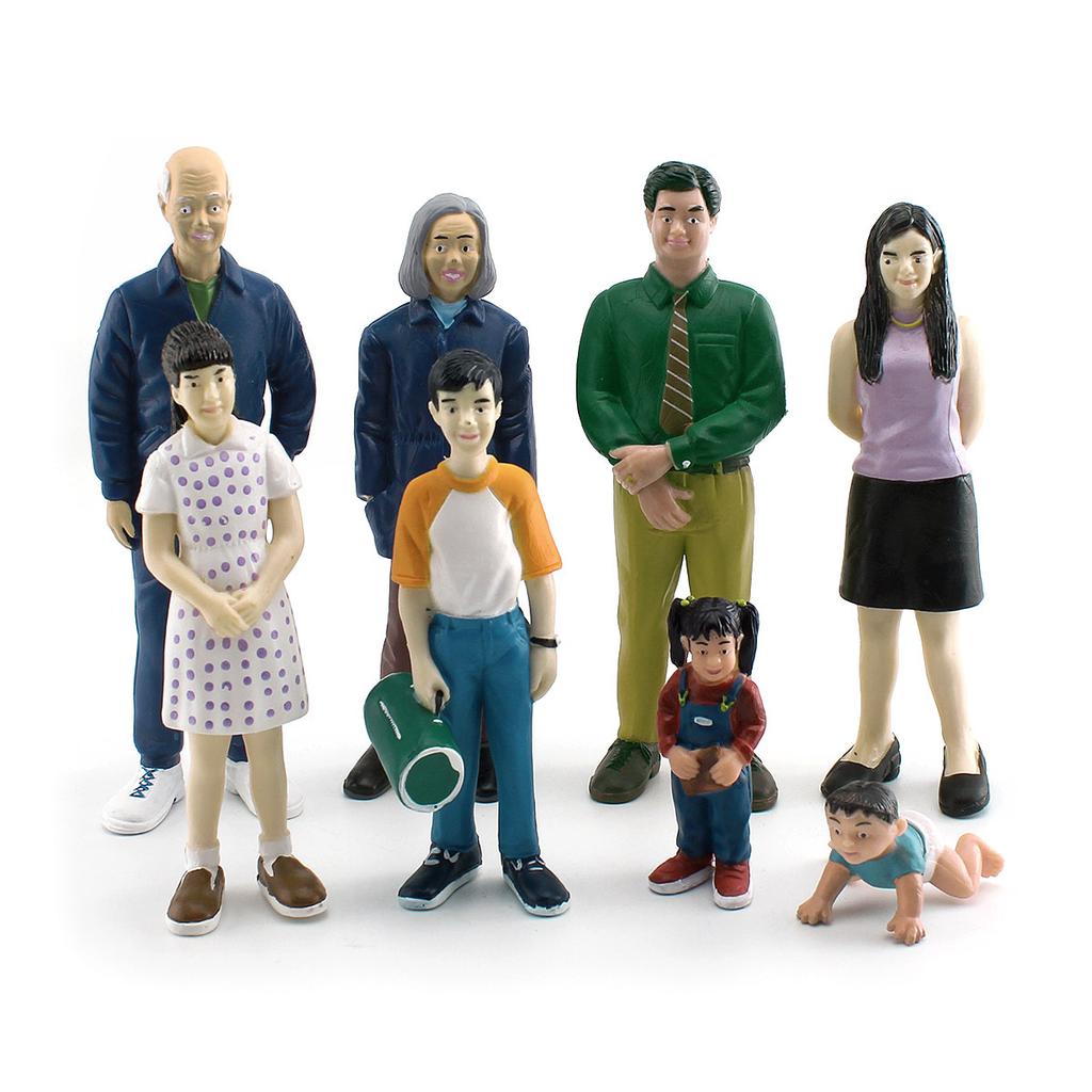 Model Simulation Character Dad Mom Grandpa Grandma Boy Girl Baby Doll Decoration