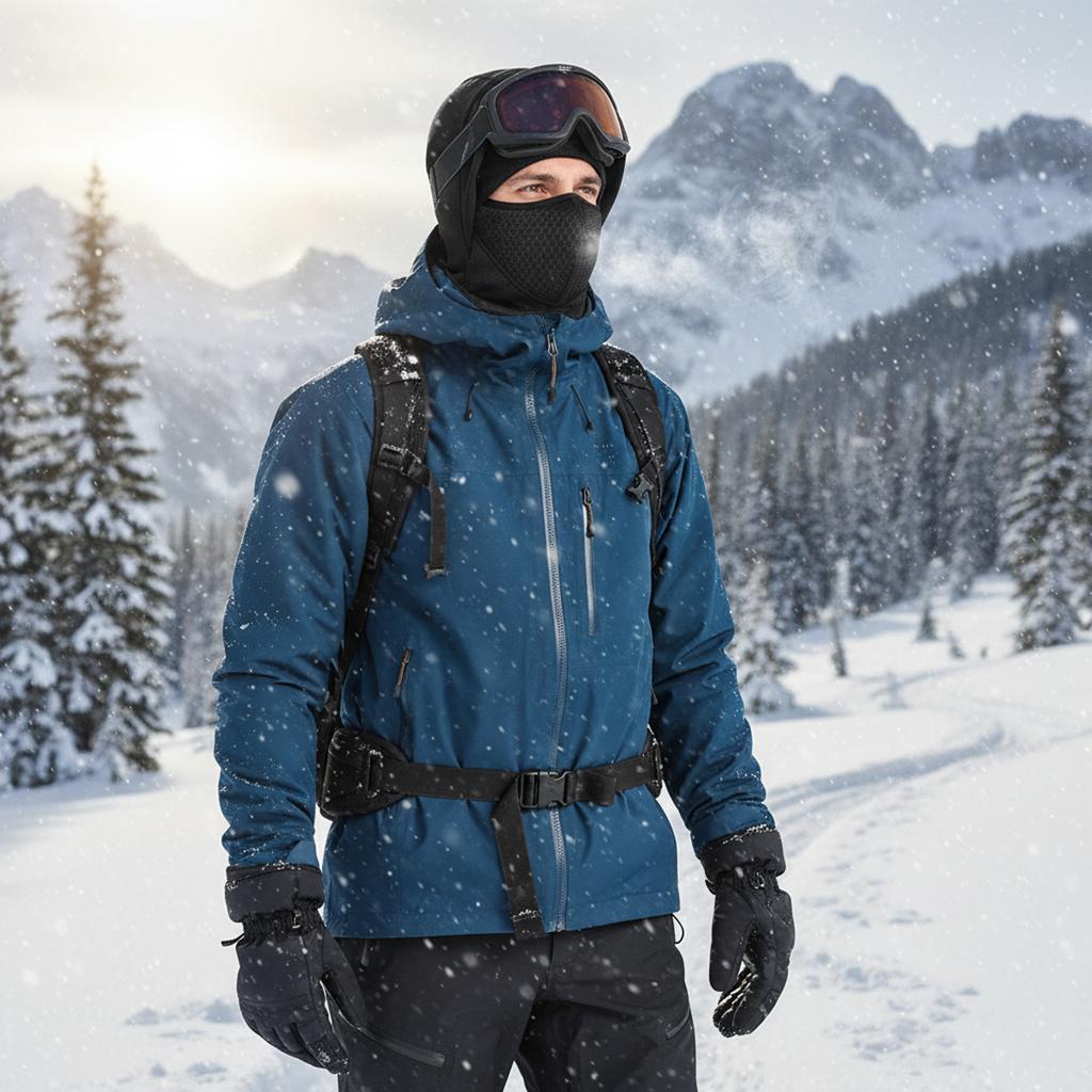 Windproof Ski Mask Winter Sports Full Face Cover for Cycling Motorcycle Riding Breathable Stretchable Thermal Face Protection